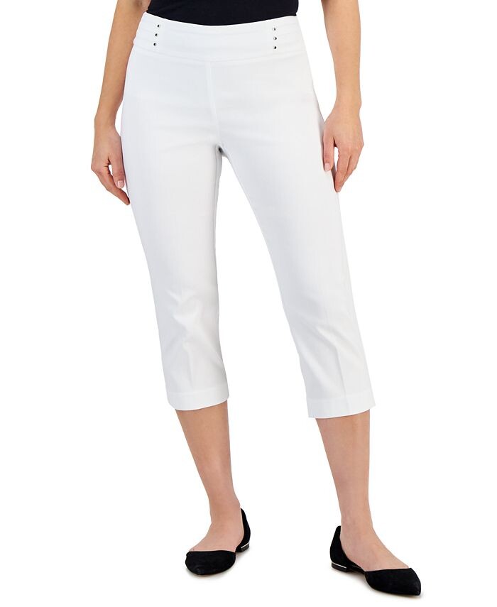 

Миниатюрные капри с заклепками JM Collection, белый