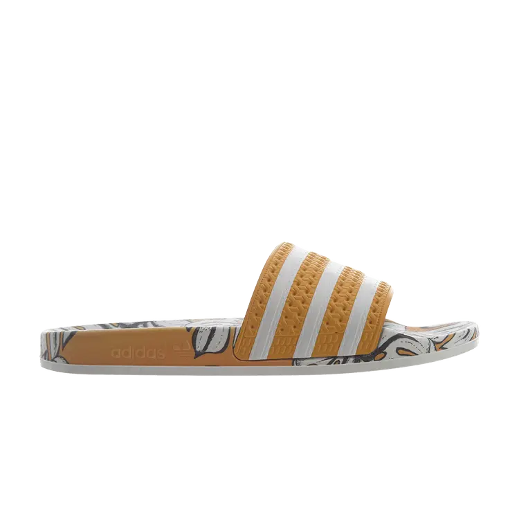 

Кроссовки Adidas The FARM Company x Wmns Adilette Slides 'Tropical Print', золотой