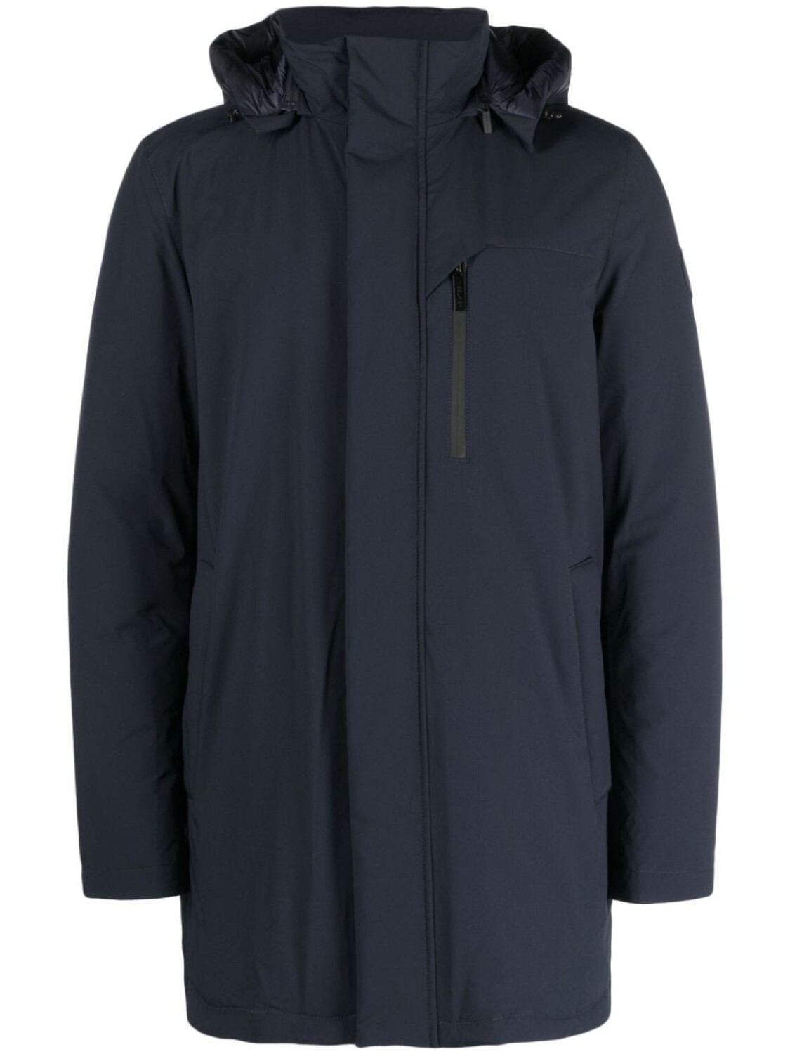 

Woolrich пуховик с нашивкой-логотипом, синий