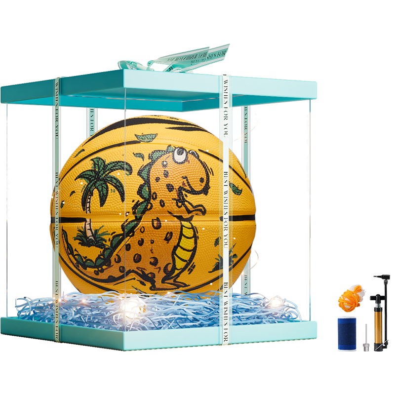 

LINING Детский баскетбольный мяч 4 размера для игры в помещении и на улице, желтый, резиновый