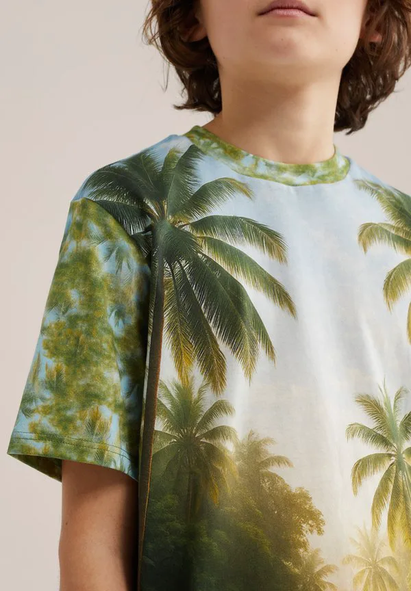 Футболка с принтом We Fashion, Green Blue — фото 3