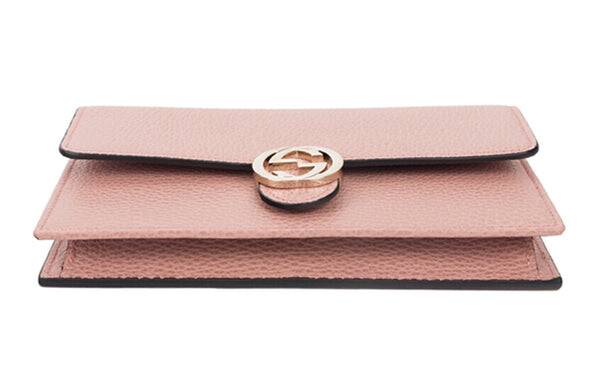 Женская сумка Gucci Double G с цепочкой, розовая — фото 2