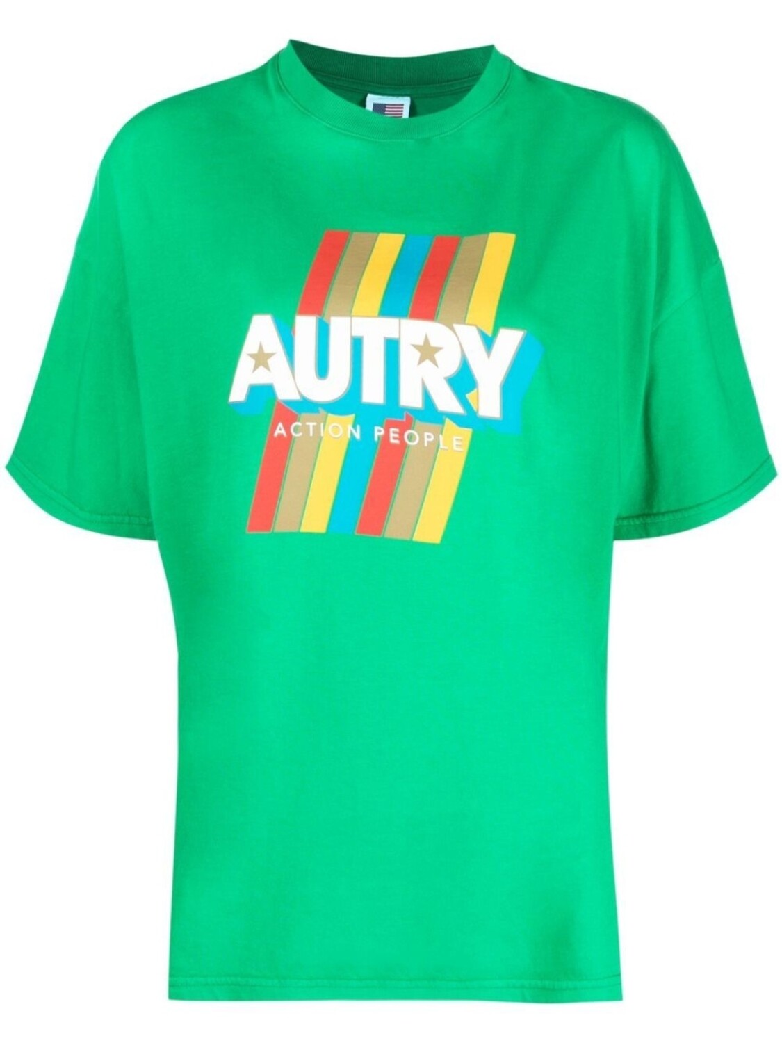 

Autry полосатая футболка с логотипом, зеленый