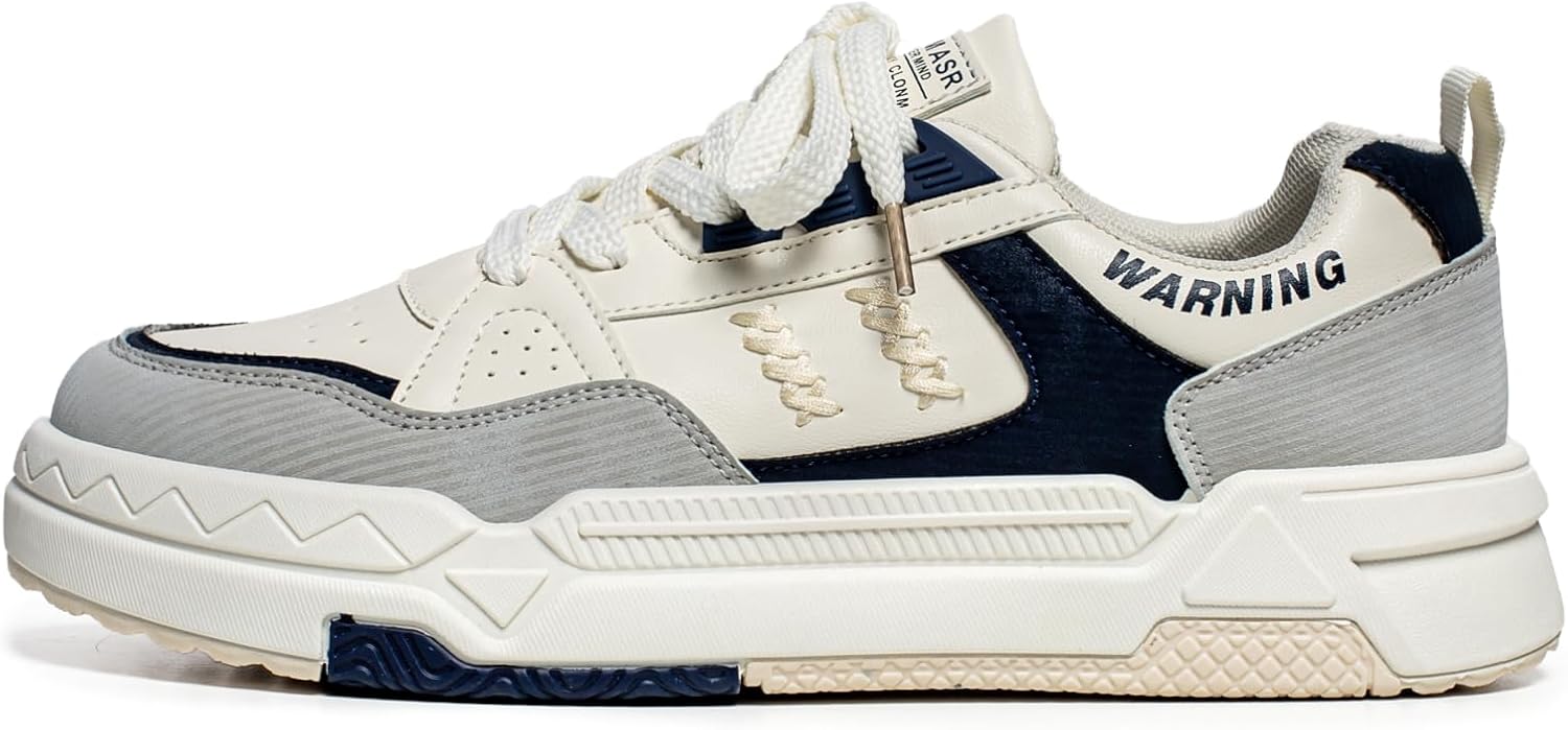 

Мужские кроссовки с контрастными цветами: стильный дизайн повседневной обуви, удобная толстая подошва- модный повседневный стиль, подходящий для ежедневной носки, уличного образа и сочетания с городской модой Khwfjas, синий