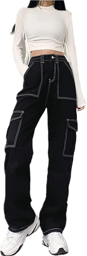 

Женские джинсы Harajuku в готическом стиле с принтом ENFUSO