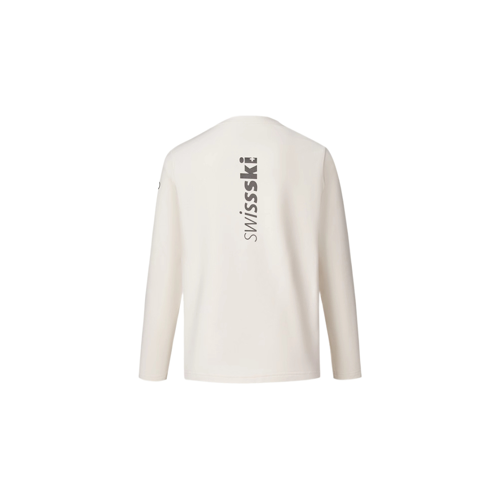Детская футболка с круглым вырезом, средней толщины Descente, cream — фото 3
