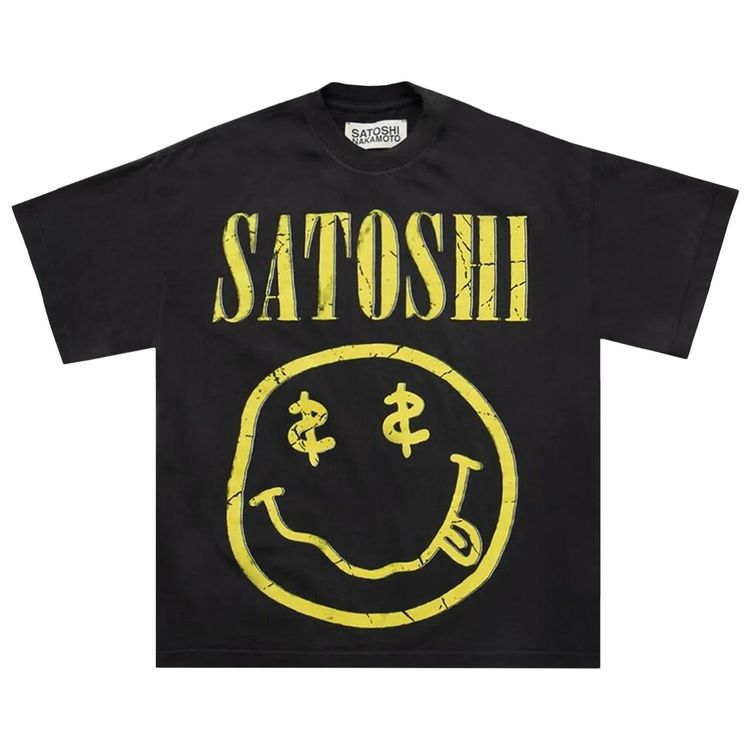 

Футболка Satoshi Nakamoto Smiley Tee 'Black', черный