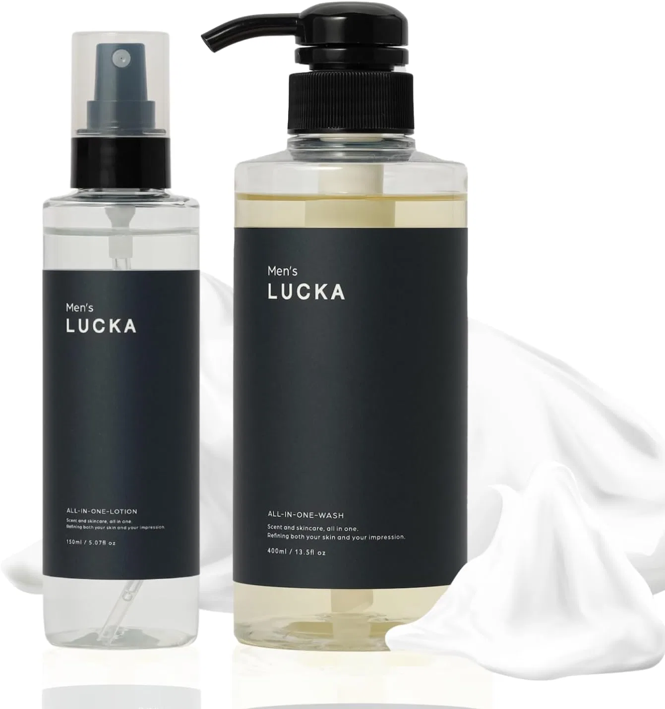 Набор для ухода за телом и лицом LUCKA Men's Full Body Shampoo & All-in-One Lotion Set