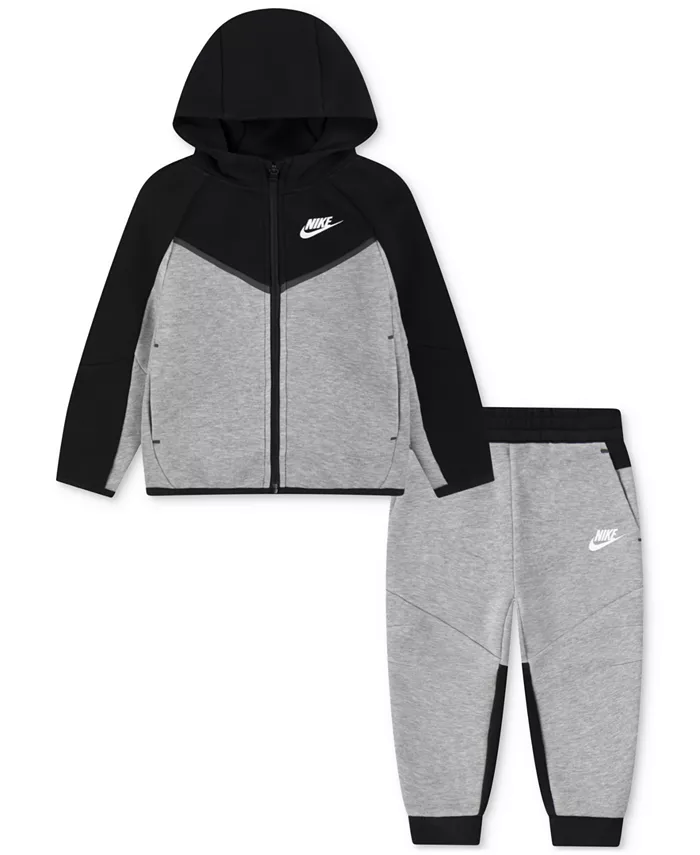 

Спортивный костюм для малышей Tech Fleece с молнией, 2 предмета Nike, серый