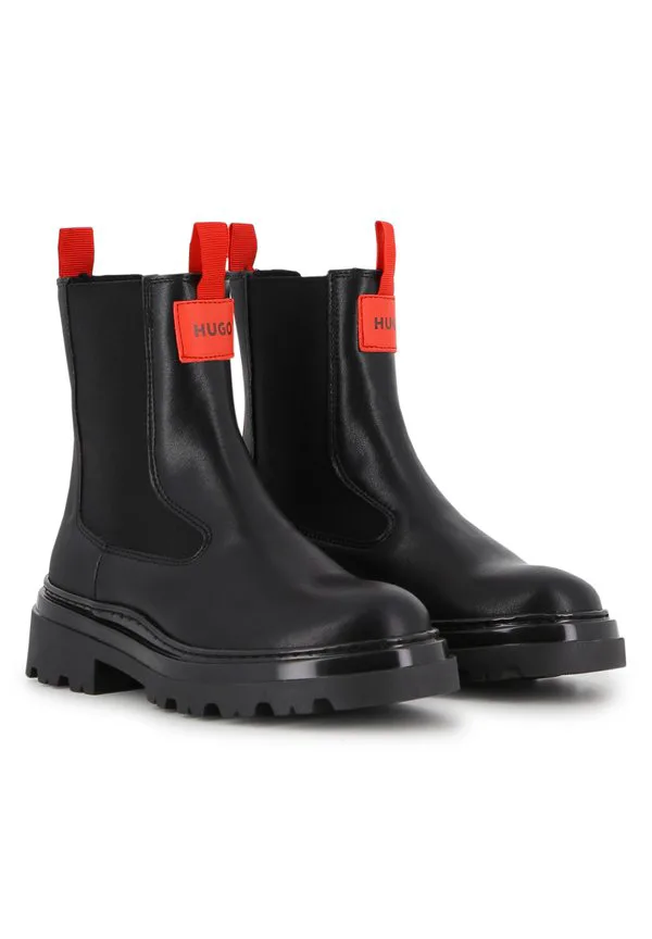 Эксклюзивные классические ботильоны Hugo Kids, Black — фото 4