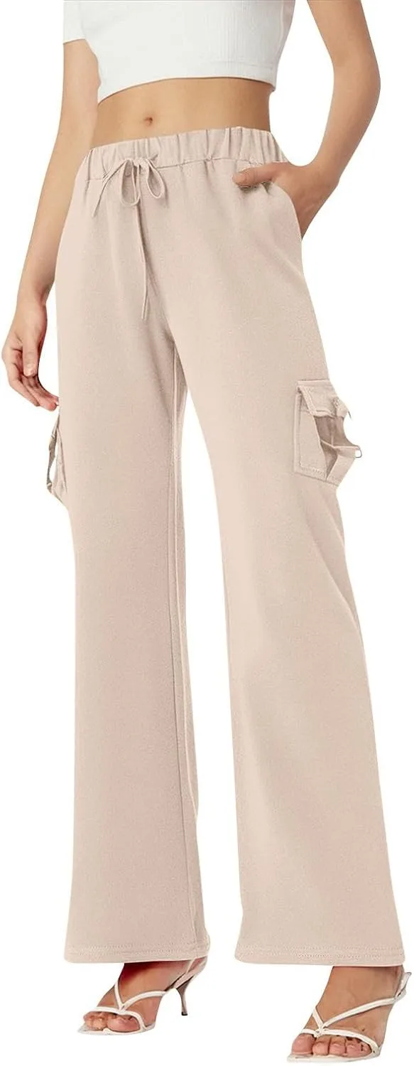 

Женские карго штаны с высокой посадкой, свободные, на шнурке