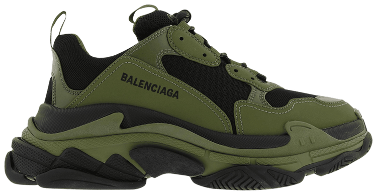 

Кроссовки Balenciaga Triple S Sneaker 'Black Khaki', зеленый