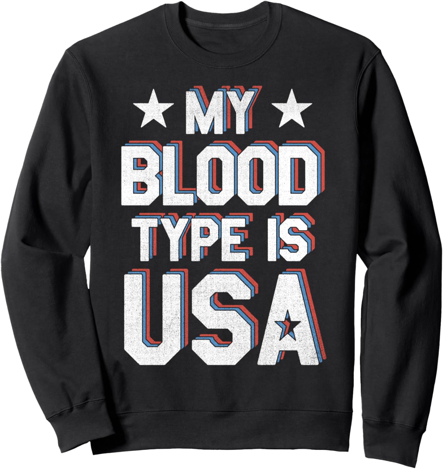 

Модная толстовка с указанием группы крови в США Trendy Apparel, черный