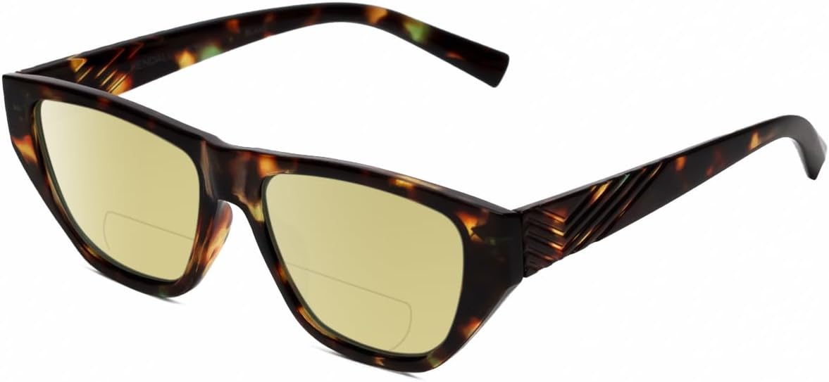 

Солнцезащитные очки Calabria K+K BLAKE прямоугольной формы с поляризацией и бифокальными линзами для чтения, модные дизайнерские солнцезащитные очки для чтения, Brown Demi Tortoise Havana/Yellow Lens