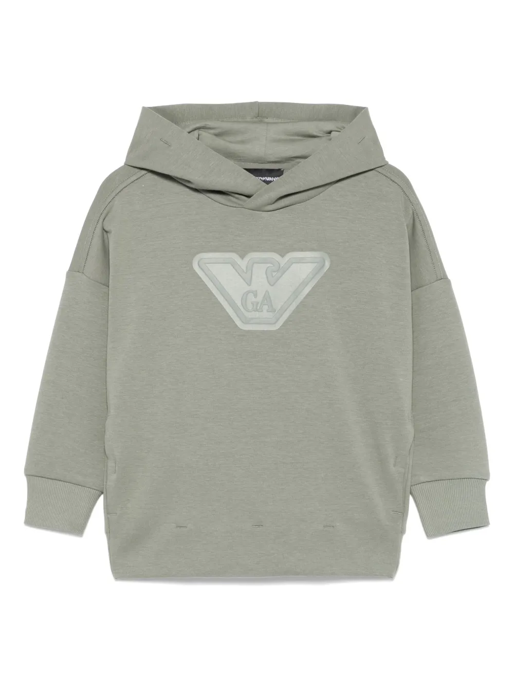 

Худи с логотипом Emporio Armani Kids, зеленый