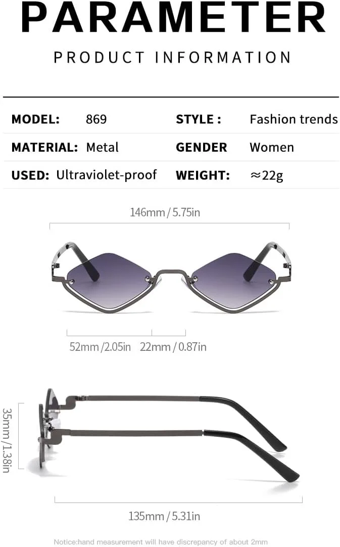 

Ретро-очки в металлической оправе — европейские и американские солнцезащитные очки в маленькой оправе, мужские и женские солнцезащитные очки в форме ромба Gksbnck, C1