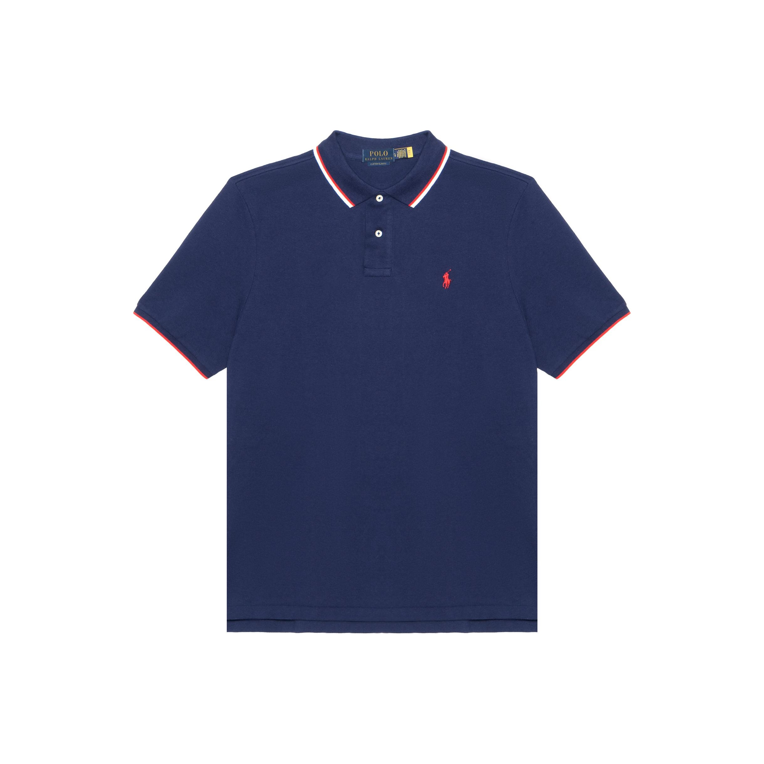 

Поло с вышивкой пони и короткими рукавами Polo Ralph Lauren, синий