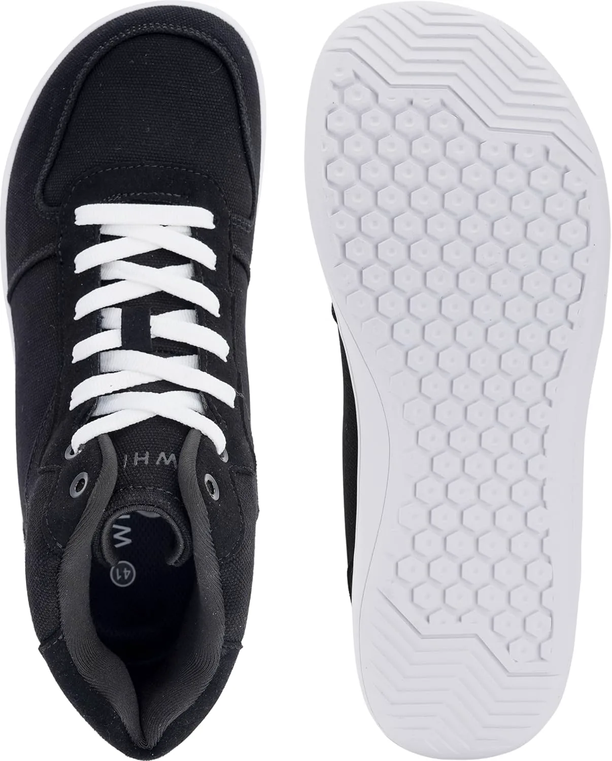 

Мужские минималистичные кроссовки WHITIN из холщовой ткани + широкий носок + нулевая посадка, белый