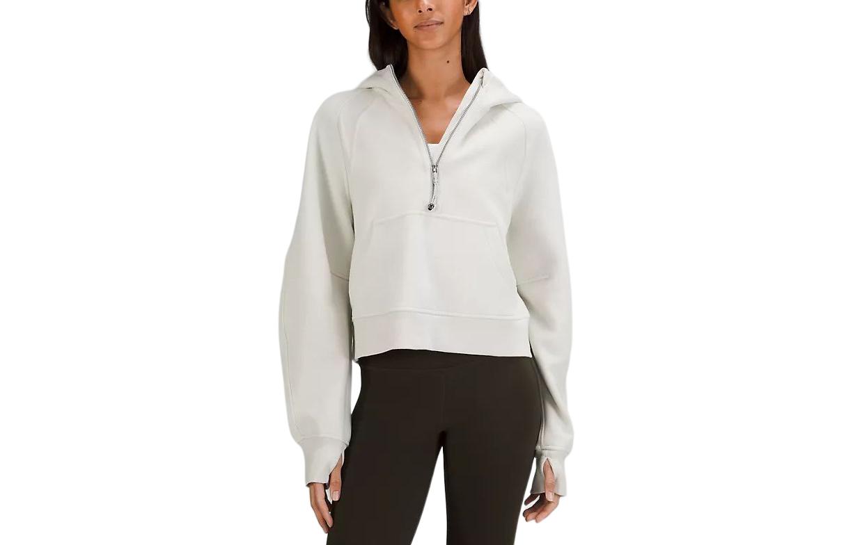 

Свободная худи с полумолнией из серии Scuba для женщин Lululemon, Bone белый/BONE