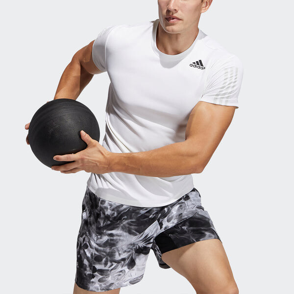 Футболка hrdy 3s футболка тренировочная спортивная с коротким рукавом белая Adidas, белый — фото 4