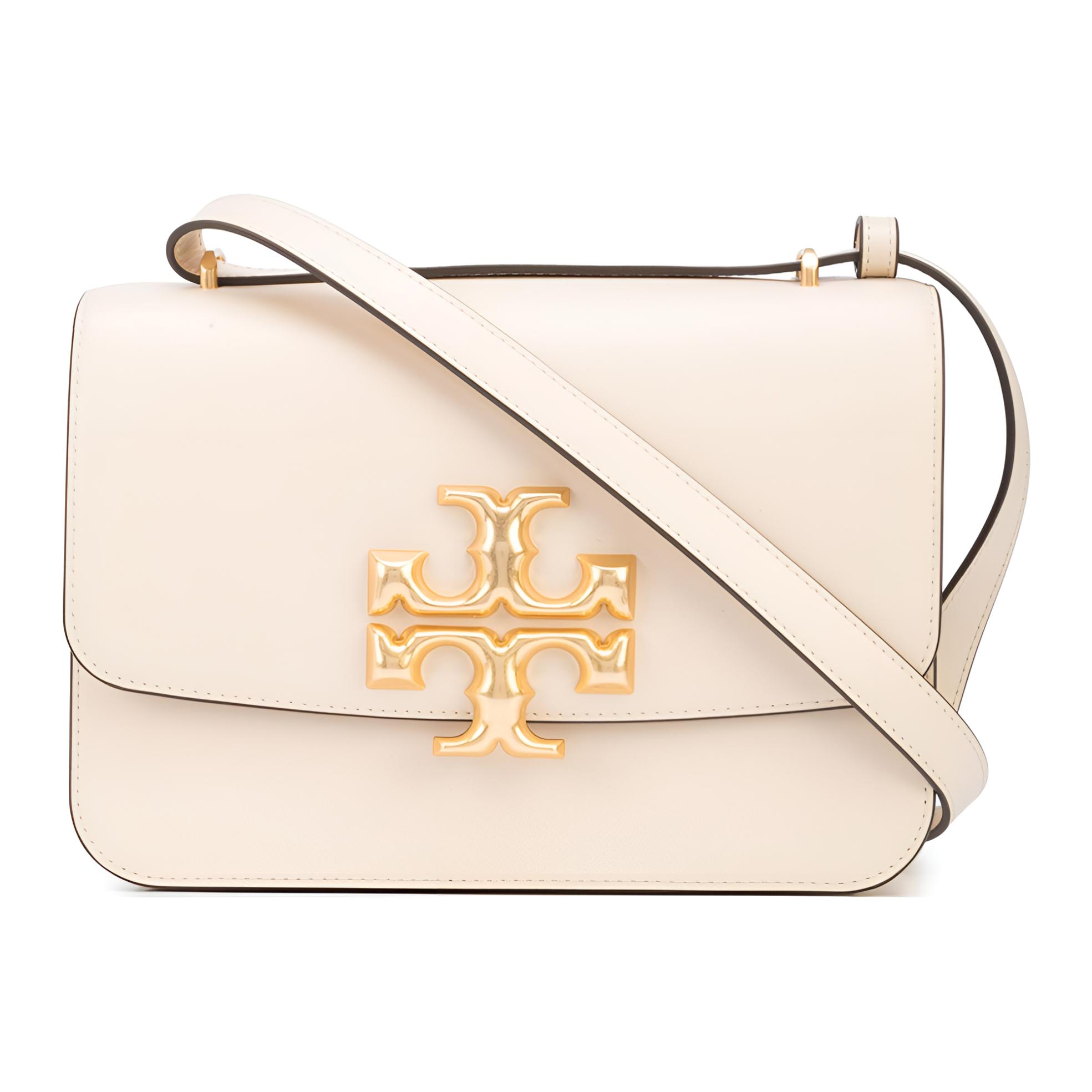 

TORY BURCH Элеонор Матовый Кожаный Наплечный Кроссбод Средний Женский Кремово-Белый