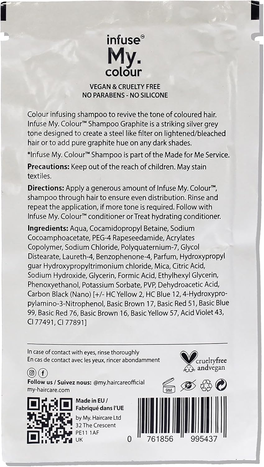 Шампунь Graphite от Infuse My Colour, унисекс - 0,507 унции — фото 2