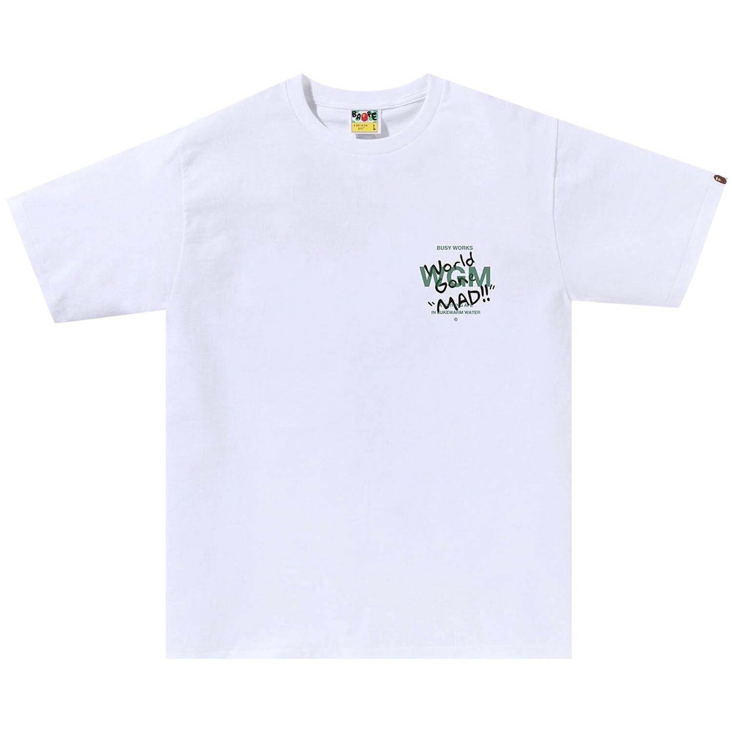 

BAPE Woodland Camo WGM Футболка с головой обезьяны, цвет белый