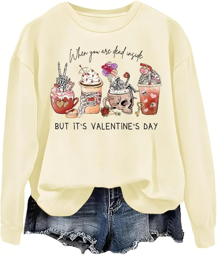 

Свитшот и худи When Your Dead Inside But It's Valentine's Day woati