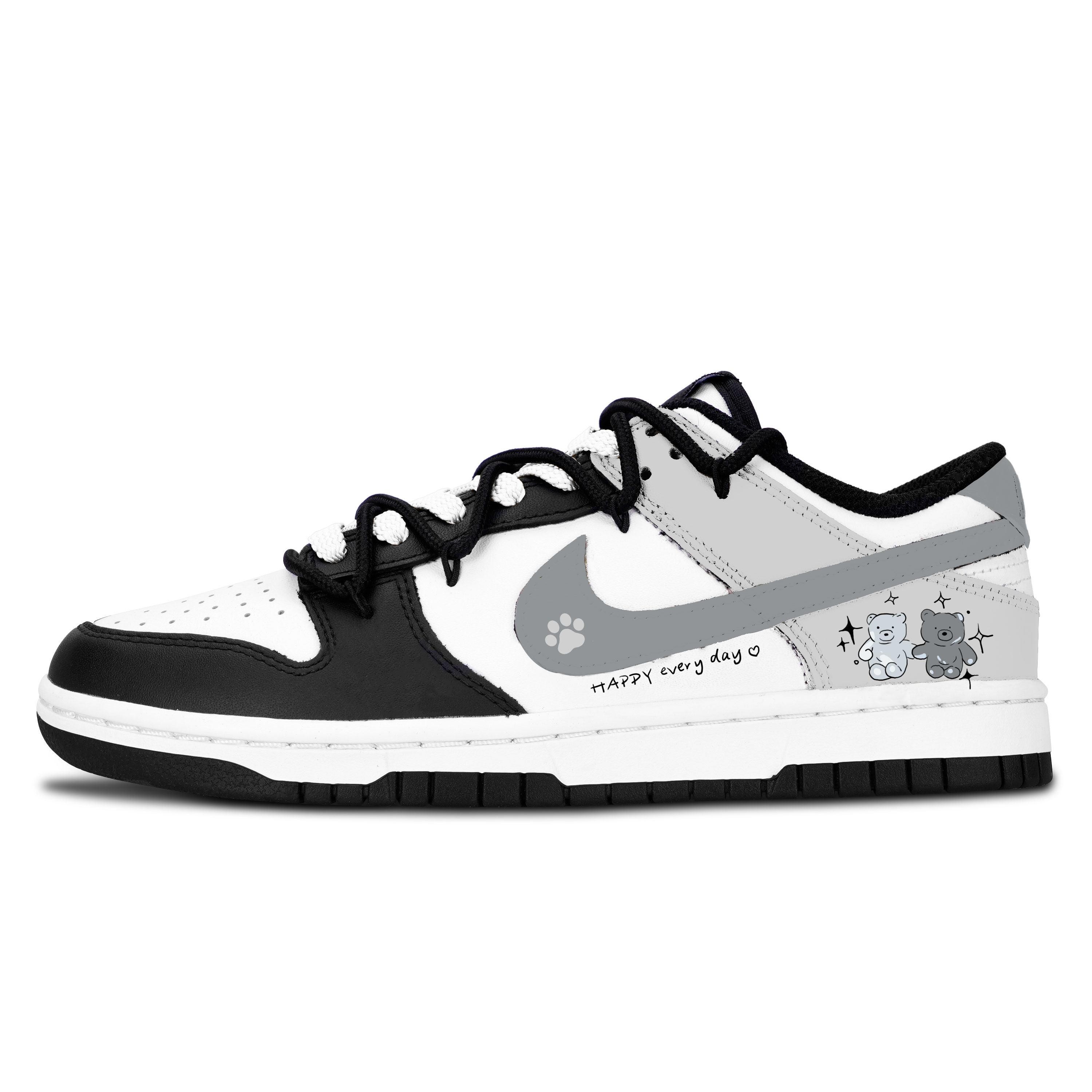 

Nike Детские низкие скейтбордистские кроссовки Dunk Double Bear Joy Claws, серые, унисекс