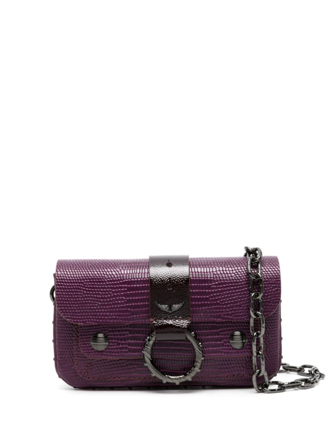 

Мини-сумка Kate Wallet с тиснением под кожу ящерицы Zadig&Voltaire, фиолетовый
