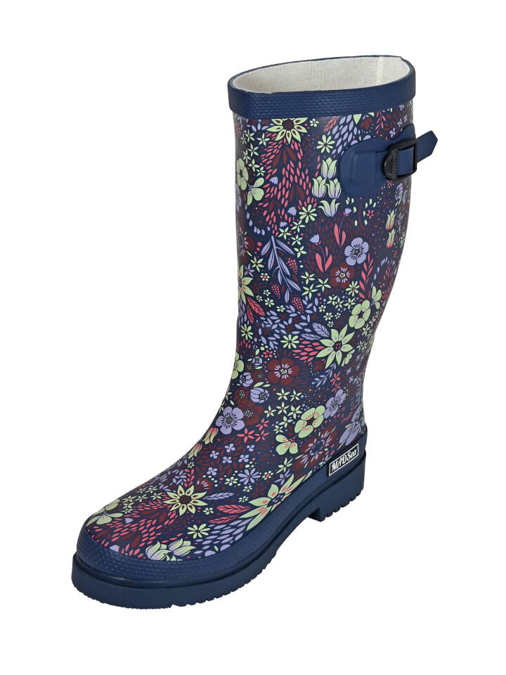 Резиновые сапоги MADSea, цвет blau mit blumenprint