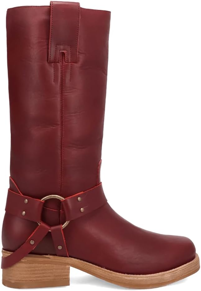 

Мужские повседневные ботинки Dingo с разрезом на носке и средней голенью - красные