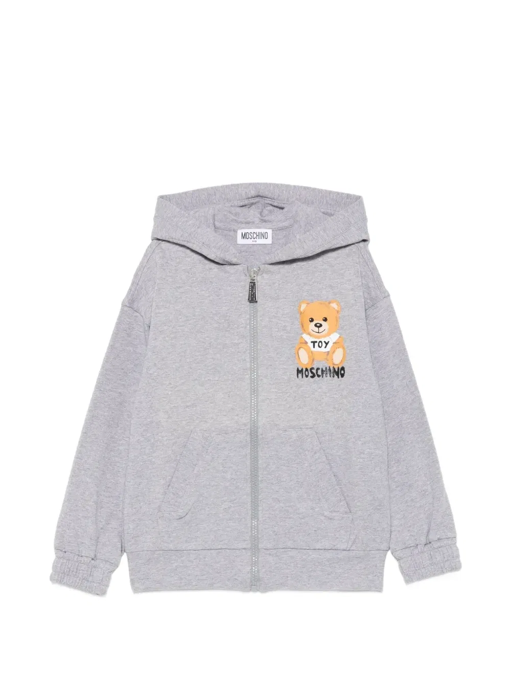 Толстовка на молнии Moschino Kids, серый