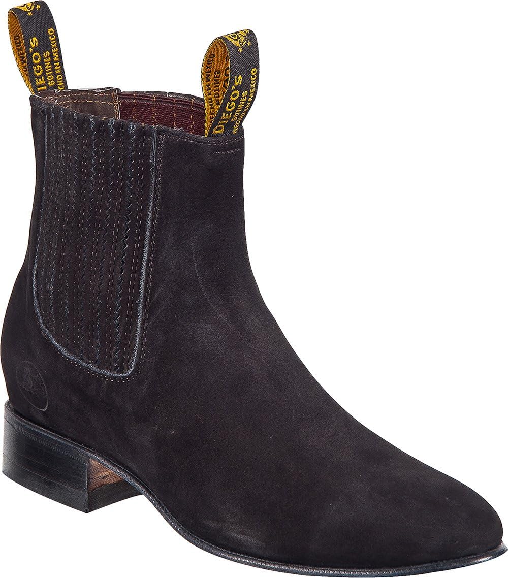 

Мужские короткие классические ковбойские ботинки из натуральной кожи нубук The Shoppe, черный