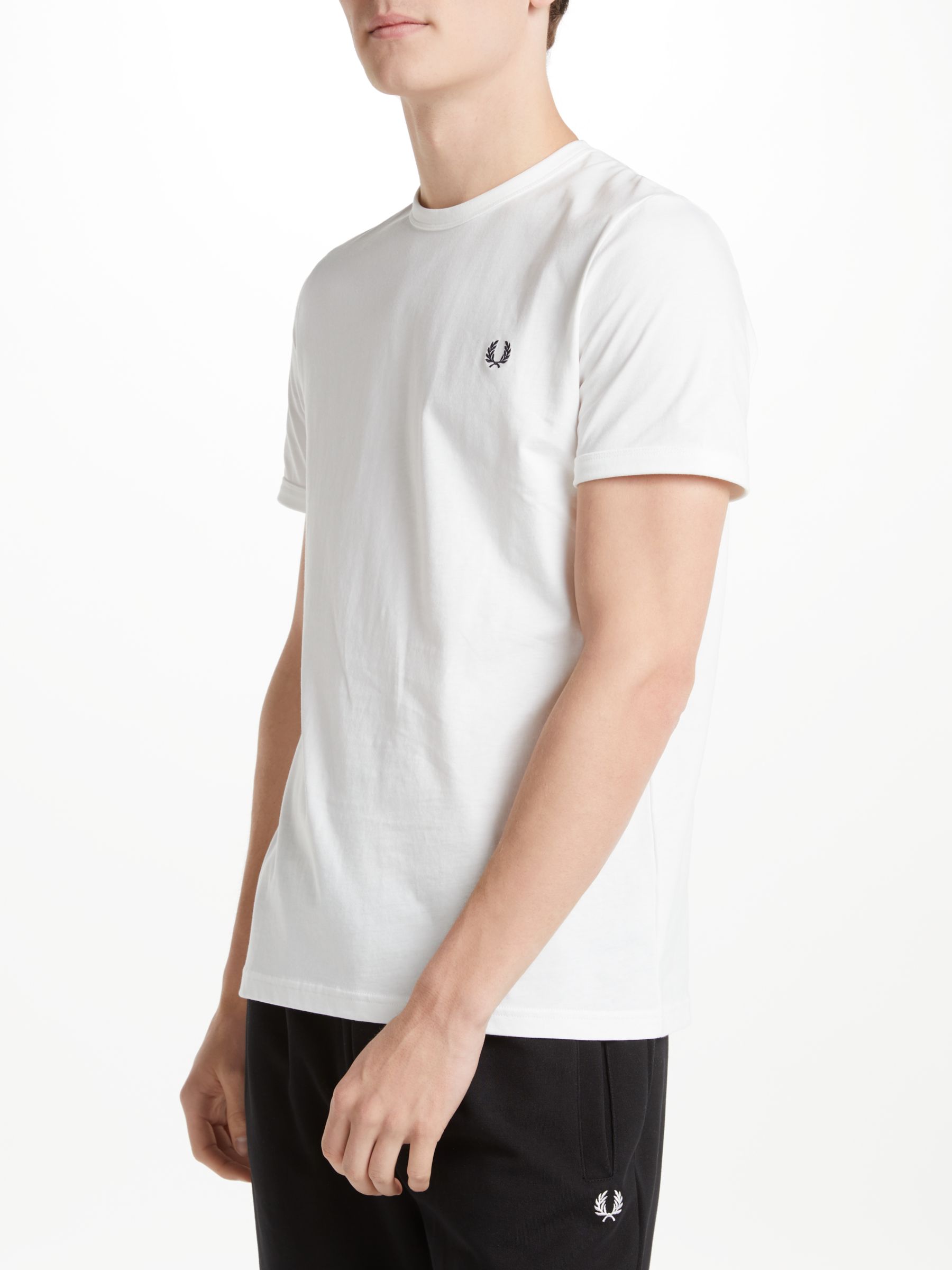 

Футболка с круглым вырезом Fred Perry Ringer, белая, Белый, Футболка с круглым вырезом Fred Perry Ringer, белая