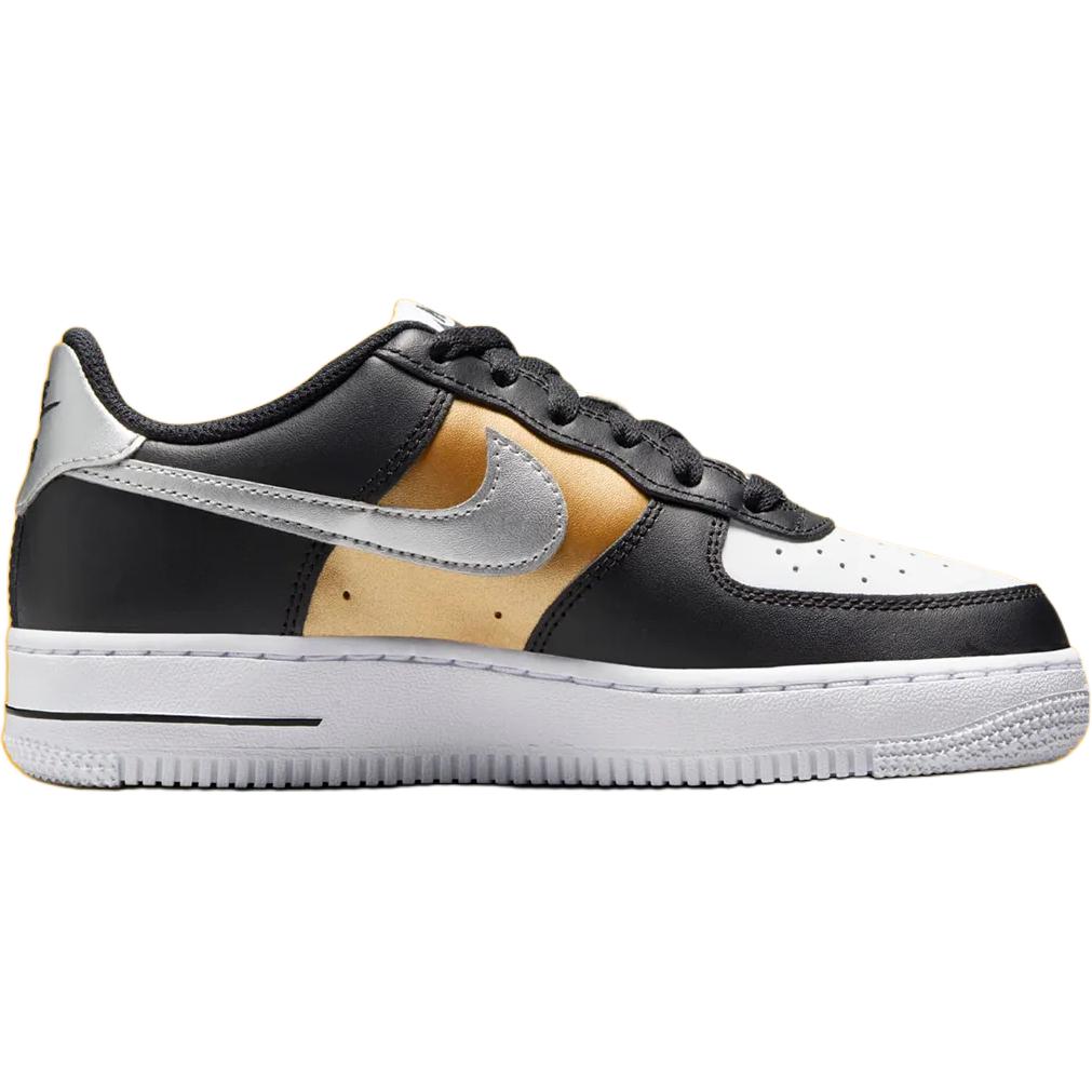 Nike Air Force 1 Амортизация, Износостойкие Низкие Детские Скейтбординг Кроссовки Черный Белый — фото 2