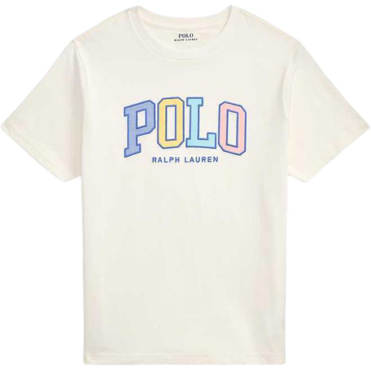 

Polo Ralph Lauren Футболка с коротким рукавом Cotton Logo Emblem Crew Neck Paper White Kids'