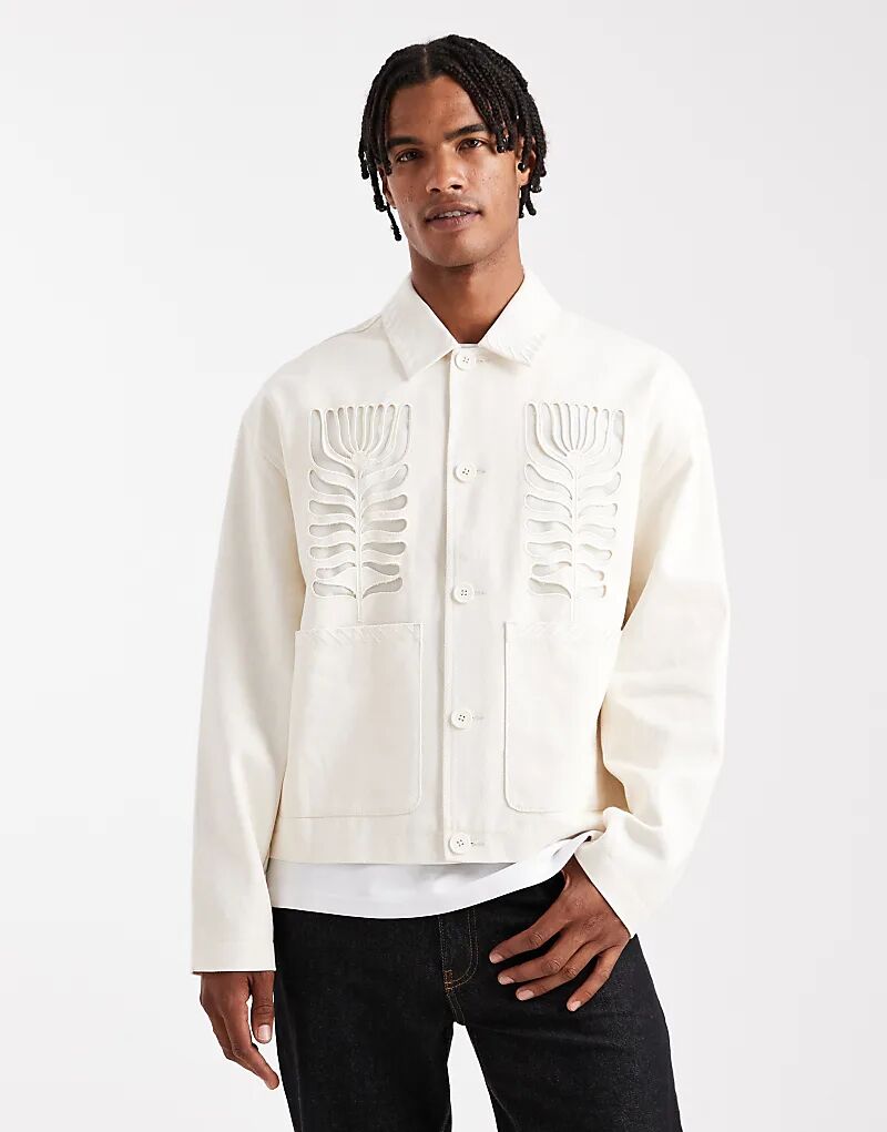 

Белая куртка Харрингтон ASOS DESIGN с вышивкой, Белый, Белая куртка Харрингтон ASOS DESIGN с вышивкой