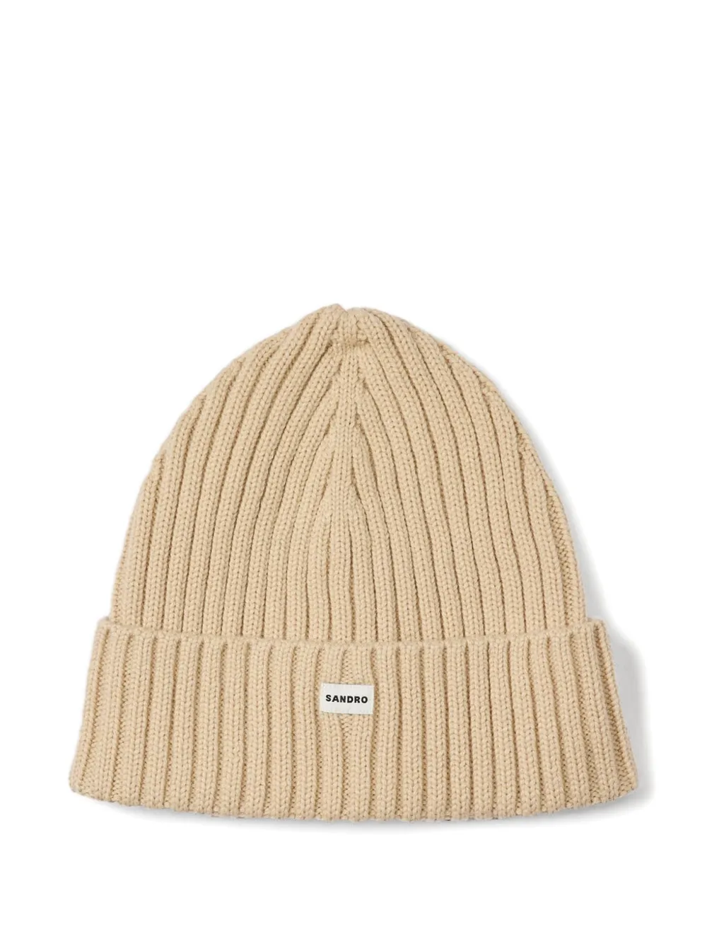 

Шапка в рубчик Sandro, кремовый