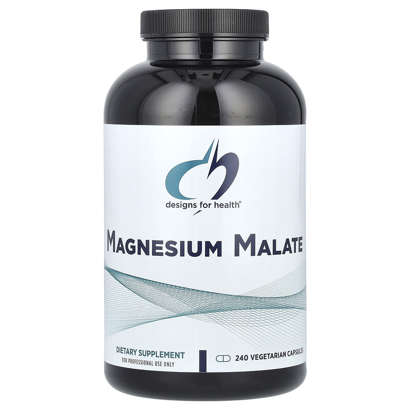 

Designs For Health, Magnesium Malate, 360 mg, 240 Vegetarian Capsules (180 mg per Capsule)