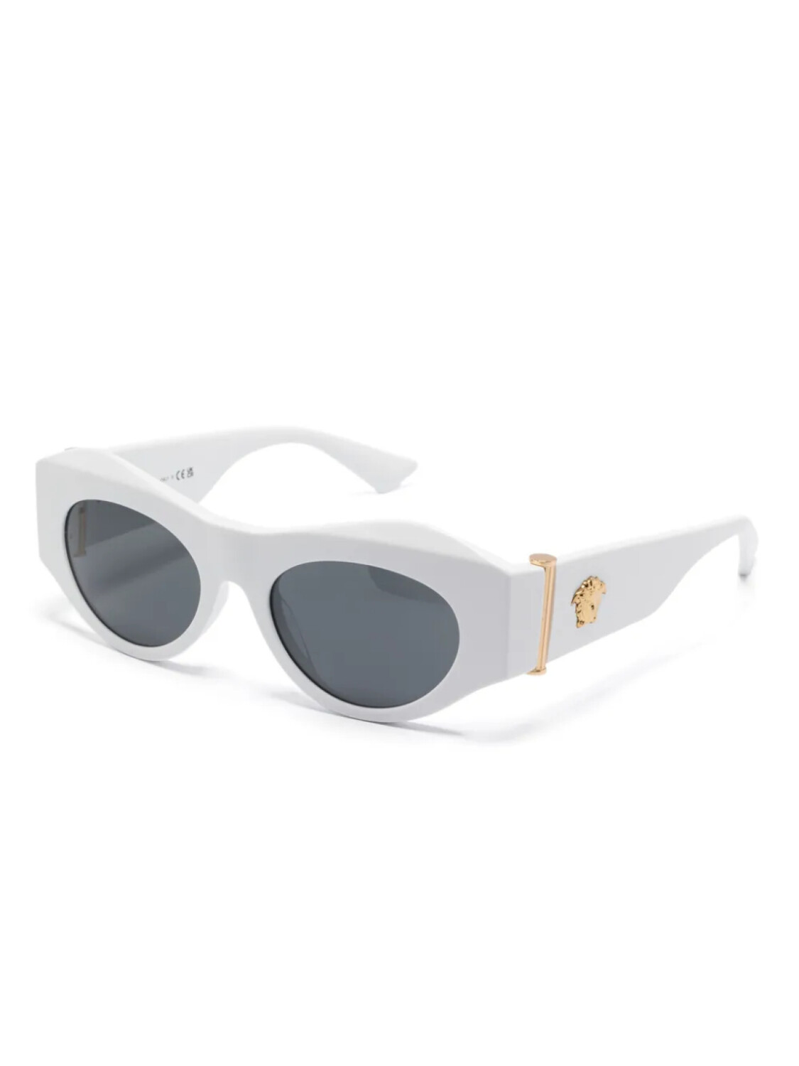 Солнцезащитные очки в оправе «кошачий глаз» от Versace Eyewear, белый — фото 2