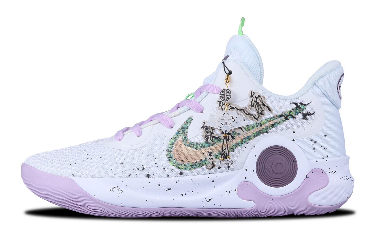

Кроссовки Nike KD Trey 5 IX Vintage Basketball Shoes Men Low-top White/purple/yellow, цвет Light Lavender