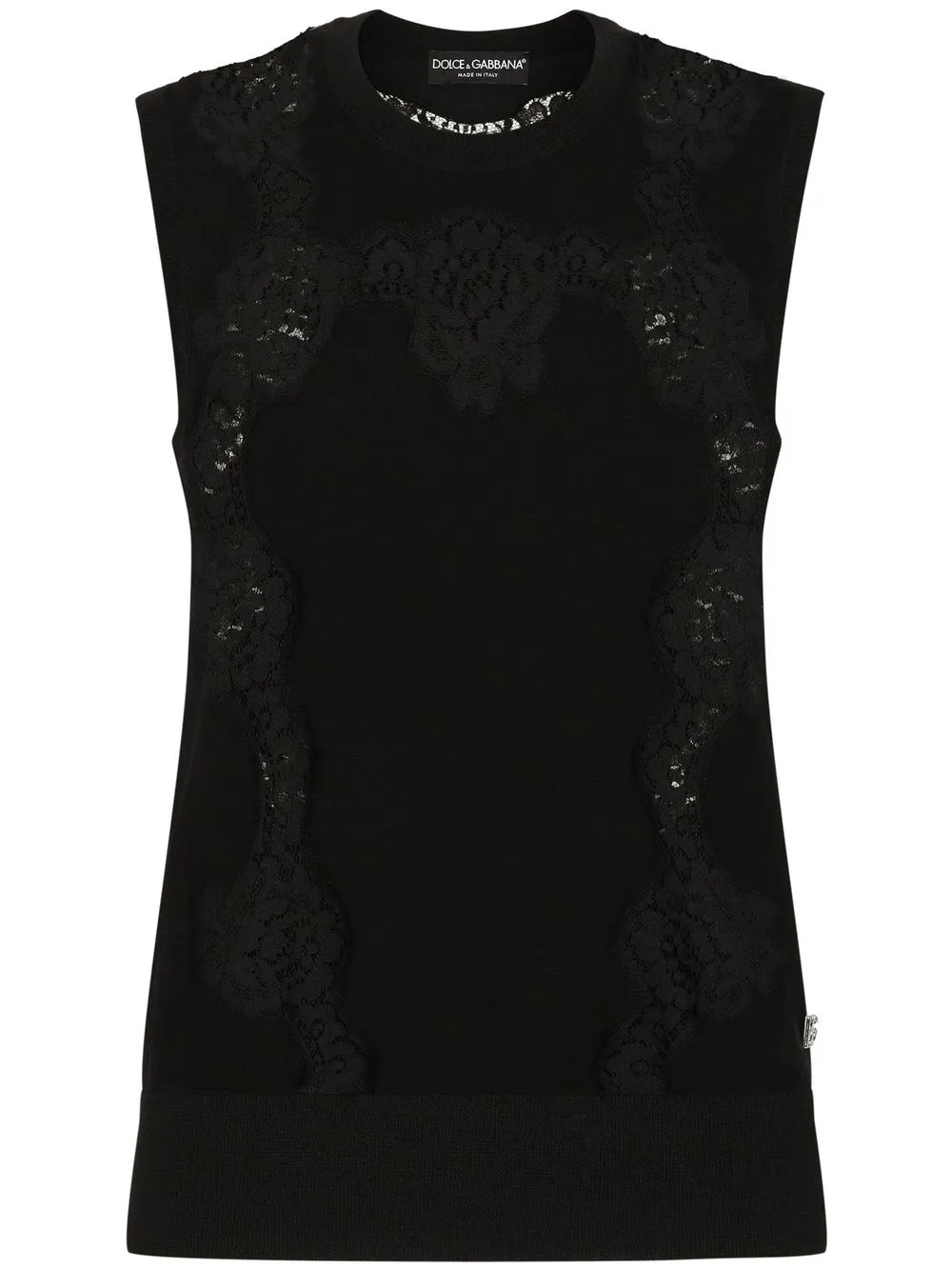 

Джемпер с кружевными вставками DOLCE & GABBANA, черный