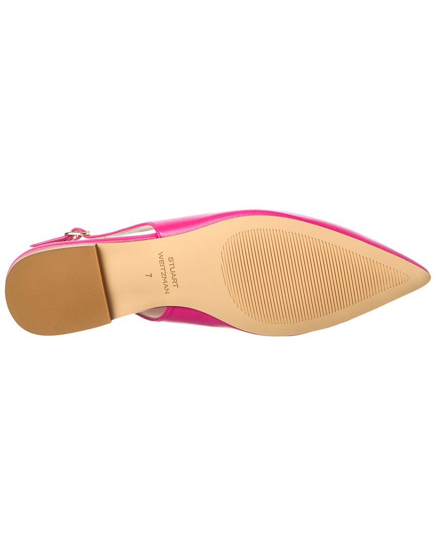 Стюарт Вейцман Кожаные туфли-лодочки на ремешке Stuart Weitzman, розовый — фото 4