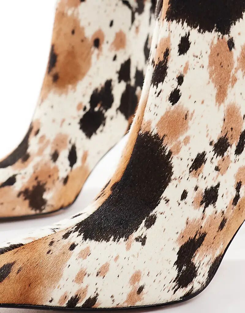 schuh Bambi ботильоны на каблуке-котёнке из коровьей кожи — фото 4
