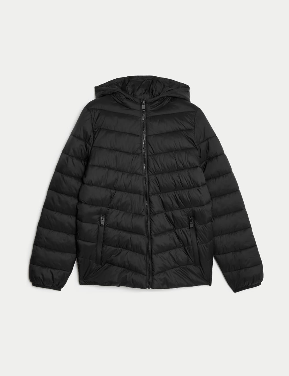 

Легкое стеганое пальто с капюшоном Stormwear Marks & Spencer, черный