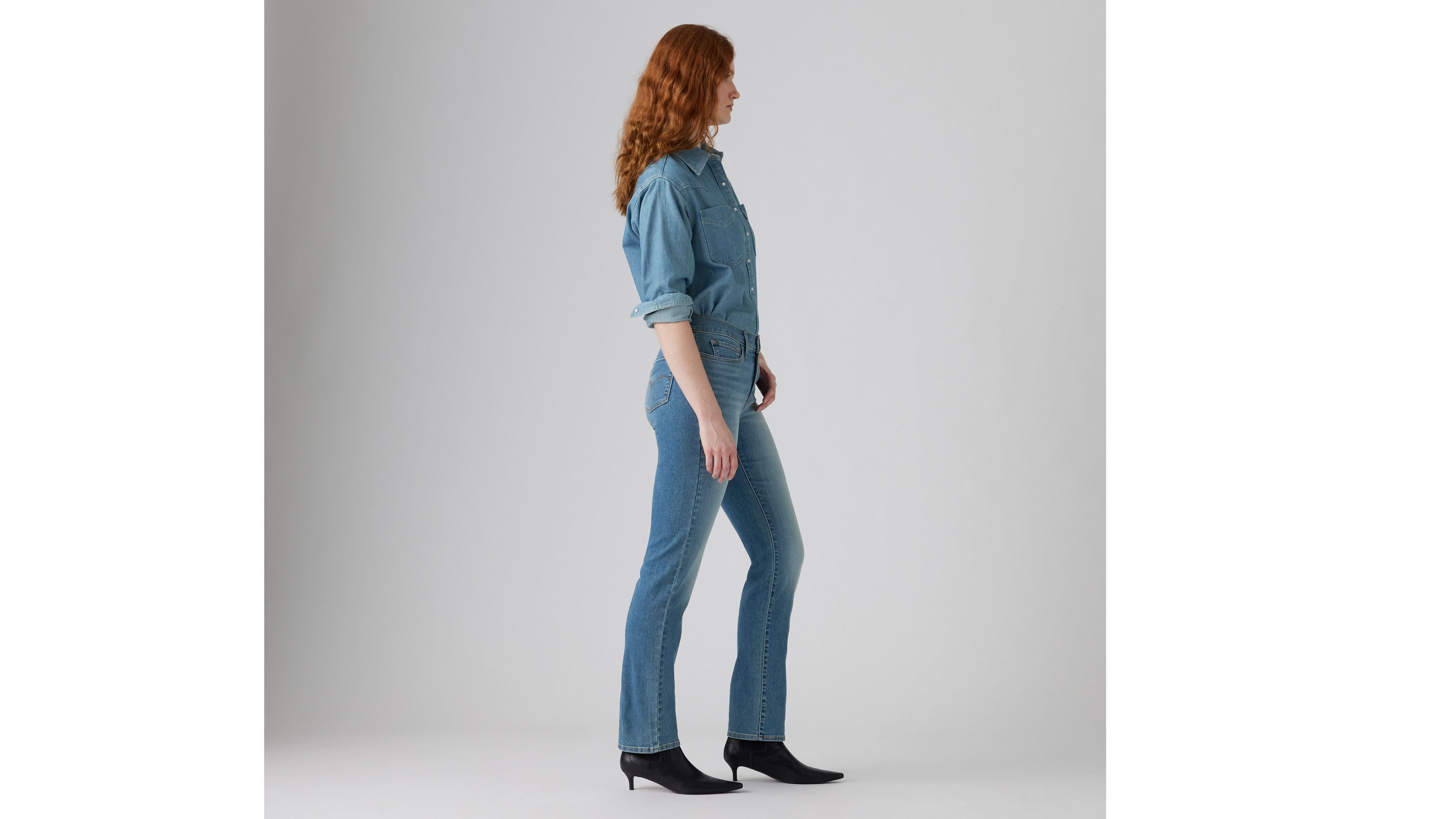 314 Прямые женские джинсы Shaping Levi's, Eternal Indigo - Medium Wash — фото 3