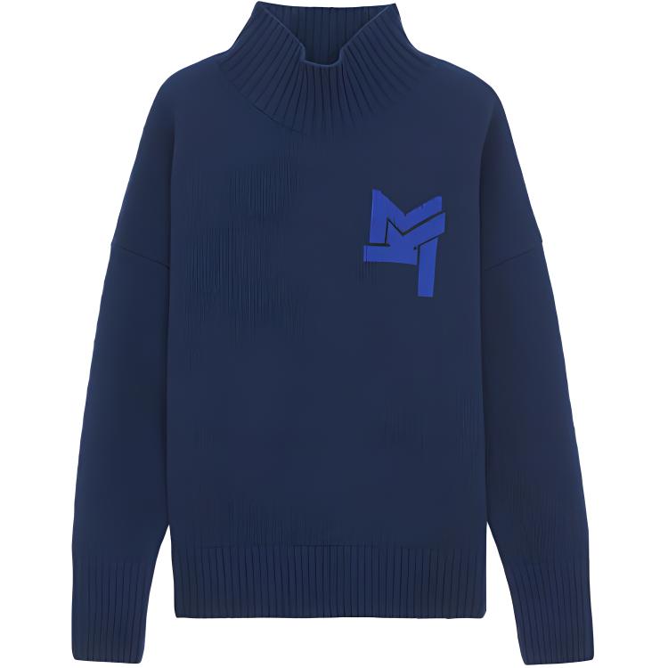 

Maison Kitsune Свитер Unisex темно-синий водолазка Moderate Others