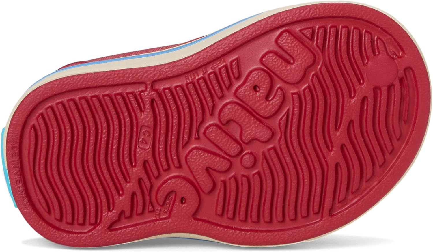 Кроссовки без шнурков Native Shoes Miles для детей, унисекс, белый/красный — фото 3