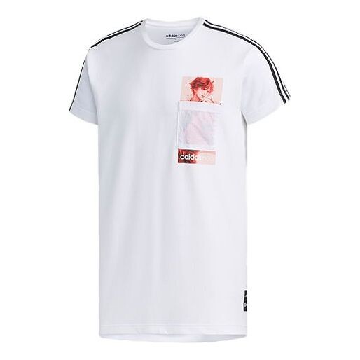

Футболка neo x crossover повседневные спортивные с коротким рукавом Adidas, белый